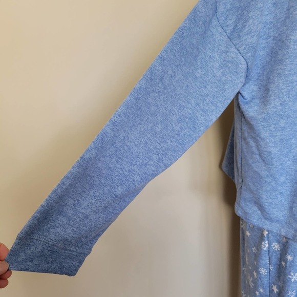 Merry Lane Size XXL Let It Snow 2 Pc PJ Set Snowflake Print Elastic Waist Blue - Picture 5 of 16